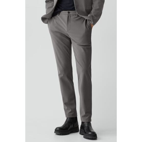 Theory Zaine Pant in Precision Ponte in carbon Size 34 NWOT - Picture 1 of 9